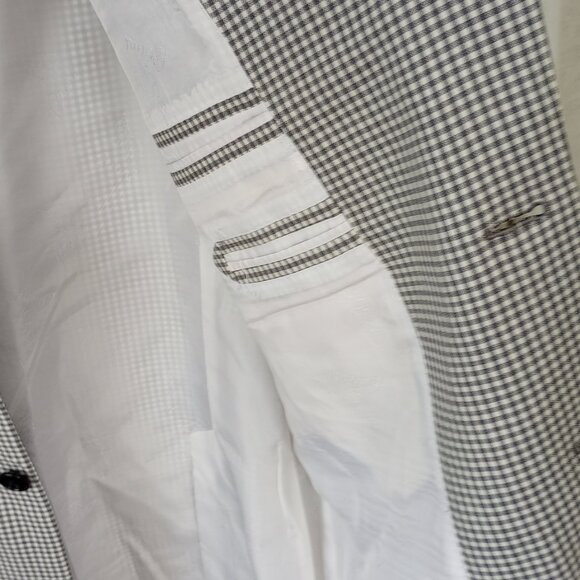 Brioni deLisi Black White Check Sport Coat Italy 44L Italy - Picture 11 of 15